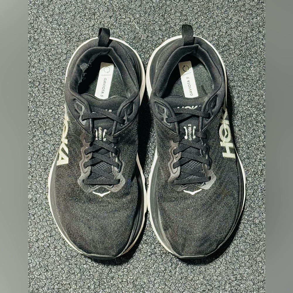 Hoka One One Gaviota 5 2E ‘Black White’ Sz 9.5M - Picture 2 of 6